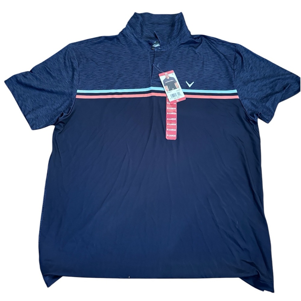 NWT Callaway Men's Ventilated Polo, Blue XLarge